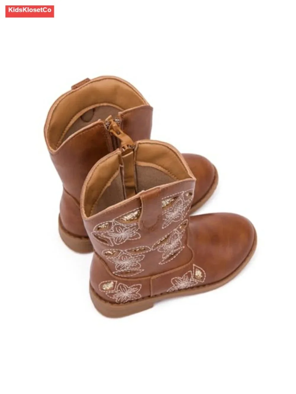 Toddler Cowboy Boots Western Square Toe Mid Calf Riding Walking Shoes